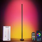 Luminária de chão de canto PTVGS Smart RGB com controle remoto de aplicativos
