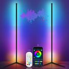 Luminária de chão de canto Zkcbutie LED Space 16 milhões de cores