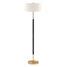Luminária de chão Henn&Hart Matte Black Brass 155 cm 2 luzes