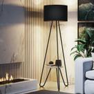 Luminária De Chão Industrial Abajur Real Tripé Design Retrô