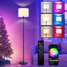 Luminária de chão inteligente Fuvqeyes RGB dimerizável 9W LED