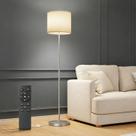 Luminária de chão Keepsmile 155 cm dimerizável com controle remoto e cúpula de linho Luminária de chão Keepsmile 155 cm dimerizável com controle remoto e cúpula de linho