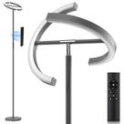 Luminária de chão LED SIBRILLE Gunmetal Grey 22W com controle remoto regulável