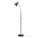 Luminária de chão LEPOWER ajustável com base de metal gooseneck preta