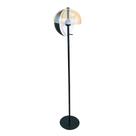 Luminaria de Chão Metal Preto com Globo Alto Padrão Luminaria de Chão Metal Preto com Globo Alto Padrão