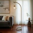 Luminária de Chão Milão Cúpula Diamante Metal Abajur Piso Moderno Cor:Dourado