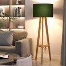 Luminária de Chão Moderna Celta Decor Pés de Madeira com Cúpula Design Luminária de Chão Moderna Celta Decor Pés de Madeira com Cúpula Design
