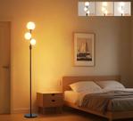Luminária de Chão Moderna de Meados do Século Fiqevs com 3 Globos LED Reguláveis Luminária de Chão Moderna de Meados do Século Fiqevs com 3 Globos LED Reguláveis
