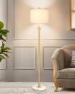 Luminária de Chão Moderna Qingmiao com Altura Ajustável e Base de Mármore