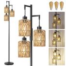 Luminária de Chão Oneach 68 - Dimmable com 3 Lâmpadas Pretas
