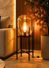 Luminária de Chão Piso 75cm Globo Vidro Âmbar Coluna Pedestal Moderno Industrial LV-AMB-2 Gimpo Luminária de Chão Piso 75cm Globo Vidro Âmbar Coluna Pedestal Moderno Industrial LV-AMB-2 Gimpo