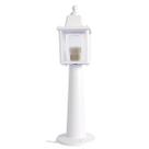 Luminária De Chão Poste de Jardim Balizador Colonial Preto Branco Marrom Resistente a Maresia Syka Light