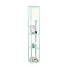 Luminária de chão Simple Designs LF1014-AQU-2PK Three Shelf Aqua