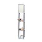 Luminária de chão Simple Designs LF1014-GRY-2PK Etagere, pacote com 2 unidades, cinza