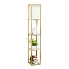 Luminária de chão Simple Designs LF1014-TAN-2PK Etagere, pacote com 2 unidades, Tan