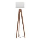 Luminária de Chão UniDecor Pés Maciços Cúpula Palha Luminária de Chão UniDecor Pés Maciços Cúpula Palha