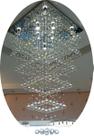 Luminária De Cristal Com Base De Inox 70x70cm