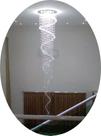 Luminária De Cristal Honey Com Base De Inox 60cm De Diâmetro