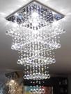 Luminária De Cristal Legítimos k9 Com Base De Inox Espelhado 45x45cm Para Pé Direito Duplo