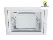 luminaria de embutir quadrada branca 22,5 x 22,5cm