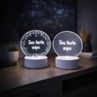 Luminária de Escrever c/ LED Branco Frio Círculo Acrílico