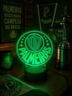 Luminária de Futebol 3D em Acrílico com LED - Escolha Seu Time e Personalize o Seu