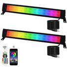 Luminária de lavagem de parede RGB Indmird 50W, pacote com 2 unidades com controle remoto