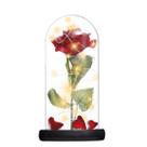 Luminária de Led Cúpula Rosa Mágica Princesa Flor Artificial
