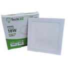 Luminária de Led de Embutir Quadrado 18W 6500K Luz Branca Fria - TECHLUZ