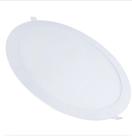 Luminária De Led Plafon 24w Redondo de Embutir Branca Frio 6500k Bivolt Slim Gesso Teto 30cmX 30cm