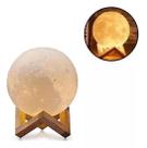 Luminária De Lua Cheia 3d Led Abajur Decoração