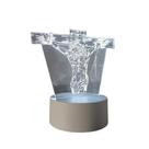 Luminária de Mesa Abajur 3D Cruz Led 4W 5V 3 em 1
