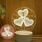Luminária De Mesa Abajur 3D I LOVE U 4W 3 Cores - INFINITYLED18