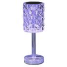 Luminária de Mesa Abajur Cristalina 26CM Led 3W RGB Recarregável EMBU LED
