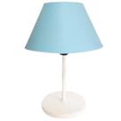 Luminária de Mesa Abajur Cúpula Injetada para Escritório Quarto Recepção Decoração Sala Moderno BRANCO e AZUL