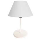 Luminária de Mesa Abajur Cúpula Injetada para Escritório Quarto Recepção Decoração Sala Moderno Branco e Branco