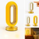 Luminária de Mesa Abajur Decorativo Efeito Cristal Dourado Touch 3 Tons Bateria Recarregável