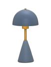 Luminária de Mesa Abajur em Cerâmica Azul e Dourado 37cm 1E27 15392-PL