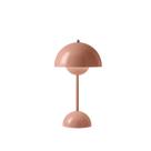 Luminária de Mesa Abajur Flower Rosa Pêssego Led 5W 3000K 29cm DS8312 Delis