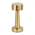 Luminária De Mesa Abajur Led Dourado Recarregável Cabo Usb