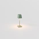 Luminária de Mesa Abajur LED Mini QD Interlight - Portátil Sem Fio - Verde Sálvia