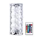 Luminária de Mesa Abajur Tipo Cristal Diamante Decorativo Luz Iluminação LED Multicolor USB Controle Remoto Touch Enfeite Decoração Aniversário