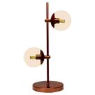 Luminária De Mesa Abajur Twin Globo LED Âmbar G9 Bivolt