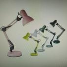 Luminaria de mesa articulada,com base garra