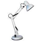 Luminária de Mesa Articulada de Metal - Prata - 62 x 15 cm Bivolt