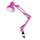 Luminária De Mesa Articulável C/ Garra P/ Escritório Rosa