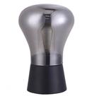 Luminária de mesa Bead preto com vidro fumê 14x21,5 cm 1e27 bivolt QAB1323FM - studioluce/quality