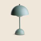 Luminária de Mesa Cogumelo Metal USB Verde 31cm - ACASA