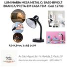 Luminária de Mesa Com Base - Bivolt - RODA CASA