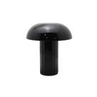 Luminária de mesa de ferro cor preto claro a bateria 1200ma 18x18x21cm touch